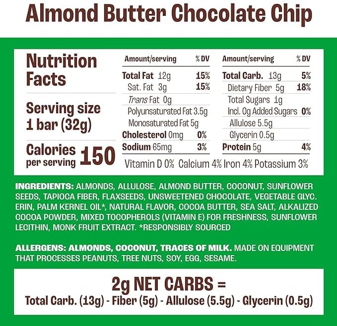 Munk Pack Chewy Almond Butter Chocolate Chip Bars - Image 2